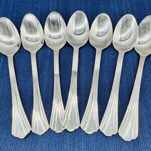Symmetry Freemont Teaspoon Stainless International Ridge 6 1/4 inch Lot of  7